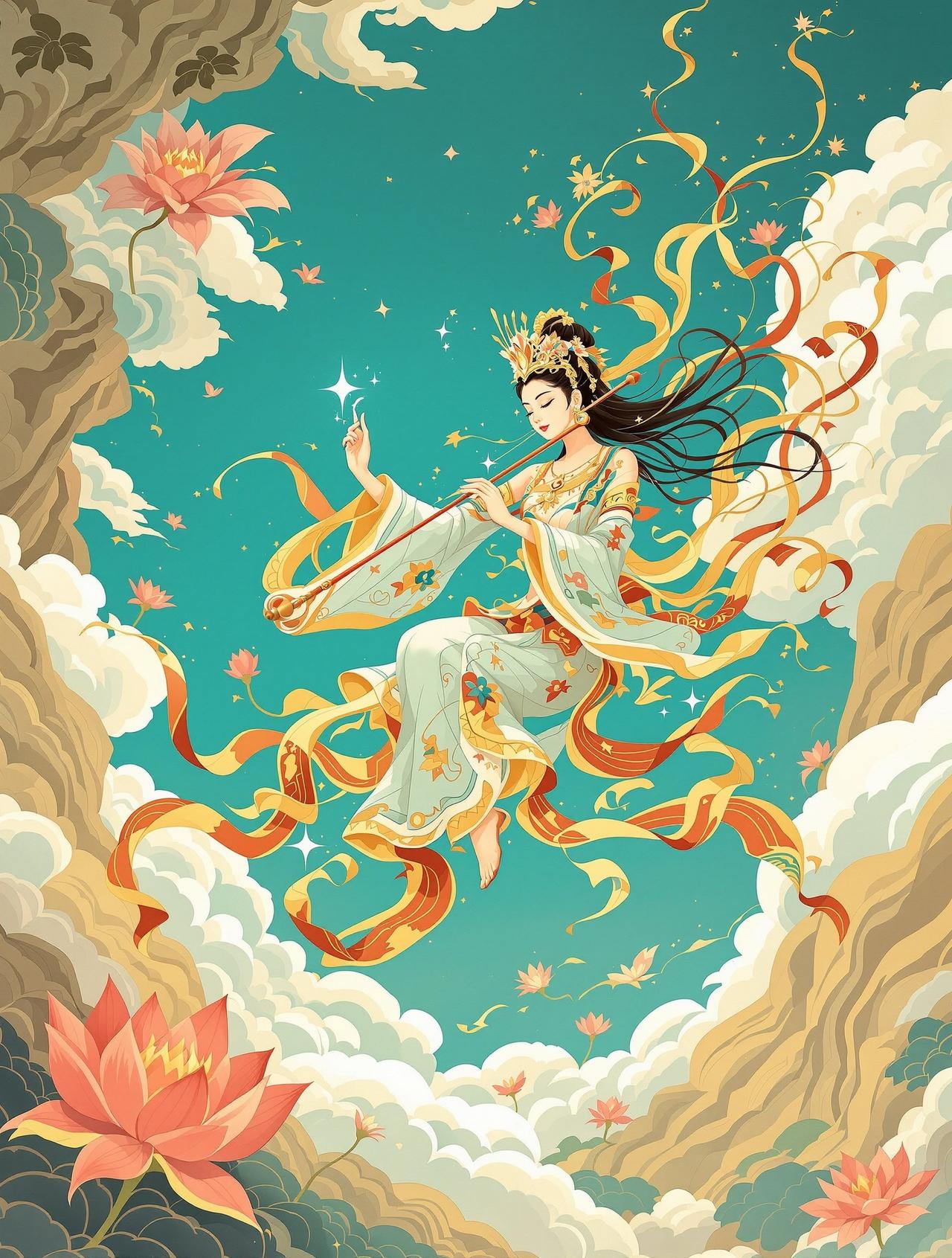 敦煌·飞天壁画 - 免费动漫推荐古风国漫